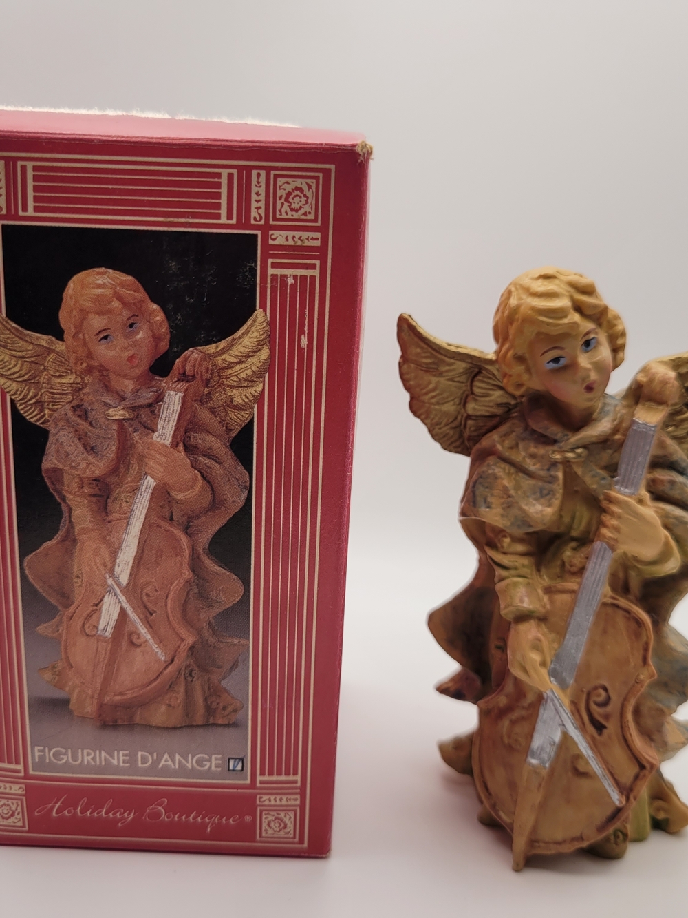 Vintage 1992 Angel Playing Cello With Box